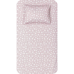 Borea Σετ Παιδικά Σεντόνια Μονά Βαμβακερά 160x240 Stars Lilac