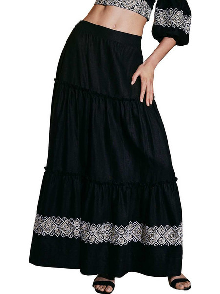 Lace Φούστα Μαύρη M-5210
