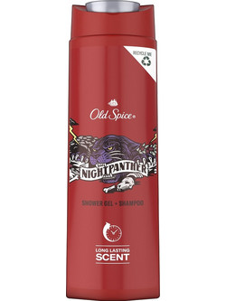 Old Spice Night Panther Σαμπουάν & Αφρόλουτρο για Επανόρθωση 400ml