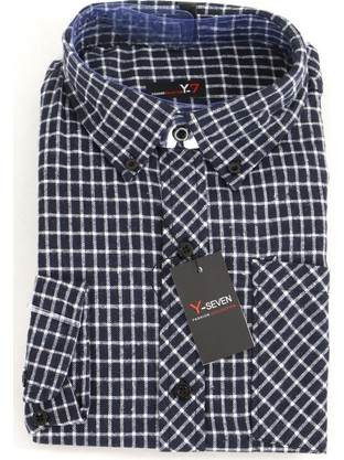 Ανδρικό Πουκάμισο Φανέλα Y-SEVEN BLUE NAVY SEE-SEV-2