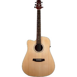 Ashton D20CEQ Left Handed Natural Satin