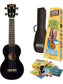 Mahalo Learn 2 Play Pack Kahiko Soprano Trans Black