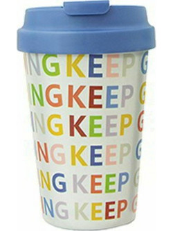 Chic Mic Ποτήρι Bamboo με Καπάκι Keep Going 350ml