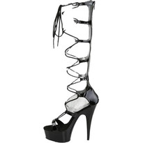 Pleaser Delight-698 Γυναικεία Μποτάκια Μαύρα