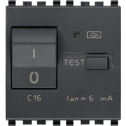 Διακόπτης ΜΤ με Ρελλέ 1P+N C16 RCBO 120-230V 6 Στοιχείων A Γκρί Eikon