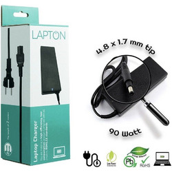 Lapton Φορτιστής Laptop 90W 19.5V 4.6A για HP με Ενσωματωμένο Καλώδιο Τροφοδοσίας CH-AC02