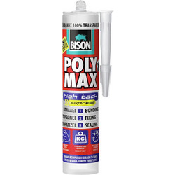 Bison Κόλλα Bison Poly Max High Tack Express Διάφανη 425g (25690)