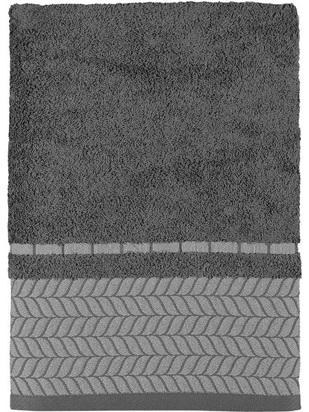 Πετσέτα Frond Anthracite Madi Χεριών 30x50cm 100% Βαμβάκι