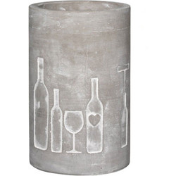 Σαμπανιέρα Bottles LBTRD0010403 Φ13,5x21cm White-Grey Raeder Τσιμέντο