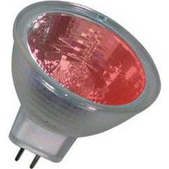 Glou Λάμπα Ιωδίνης Dichroic MR11 20W 12V Gu4 30 Κόκκινο Χρώμα
