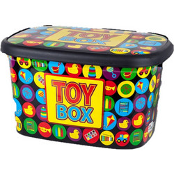 Happy House Παιδικό Κουτί Αποθήκευσης Pl / Toy Box Πολύχρωμο 55x42x22 cm