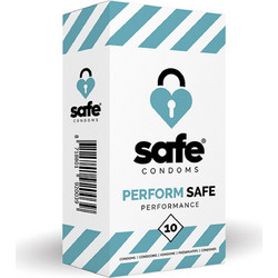 Safe Condoms Perform Safe Προφυλακτικά με Επιβραδυντικό & Λιπαντικό 10τμχ