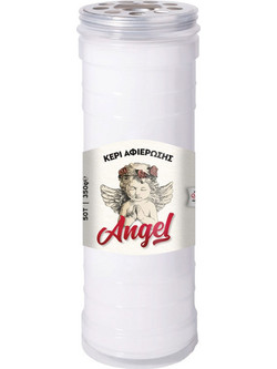 Κερί αφιέρωσης Angel 50Τ 5 ημερών 6x19cm λευκό