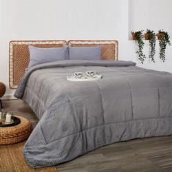 WhiteEgg Κουβερτοπάπλωμα Υπέρδιπλο 220x240 KB97-2 Light Grey