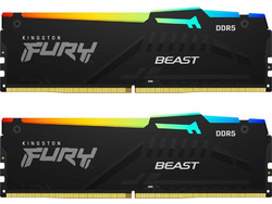 Kingston Fury Beast RGB 64GB (2X32GB) DDR5 RAM 6000MHz C36 Black KF560C36BBEAK2-64