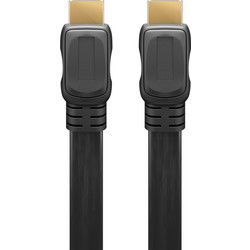 Goobay Καλώδιο HDMI 2.0 Flat HDMI Male to HDMI Male 1m Black 61277