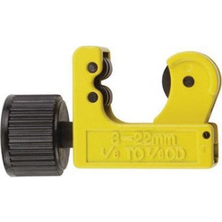 Χαλκοκόφτης mini 3 ως 22mm. Ρυθμιζόμενο για να καλύψει ευρύ φάσμα μεγεθών σωλήνα σε έναν κόπτη. Ανθεκτικό σώμα από μέταλο. Οδηγός τροχών για ακρίβεια. / 0-70-447