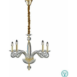 Luce Epoque Πολυέλαιος 5xE14 με Κεράκια Διάφανος I-EPOQUE/5 8031440352291