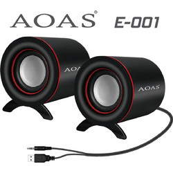 Aoas E-001 Ηχεία Υπολογιστή 2.0 5W Black