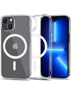 iPhone 14 Plus Magnetic Magsafe TPU Silicone Back Cover Case Transparent (oem)oem