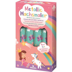 Moses Metallic Pastel Κηρομπογιές Σετ 4τμχ