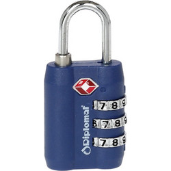 Diplomat ACLOCK3 Λουκέτο Συνδυασμού Μπλε με TSA
