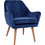 HomeMarkt Πολυθρόνα Βελούδινη Μπλε Corena HM8400.08