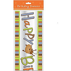 Διακοσμητικό Banner Γενεθλίων Happy Birthday Monkey 12.5εκ x 275εκ