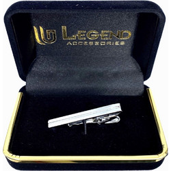 Legend - LGTC-27 - Tie Clip - Silver - Αξεσουάρ Κλιπ Γραβάτας - black