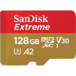 Sandisk Extreme microSDXC 128GB Class 10 U3 V30 UHS-I A2