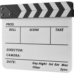 Accpro White Acrylic Clapperboard 30x25cm