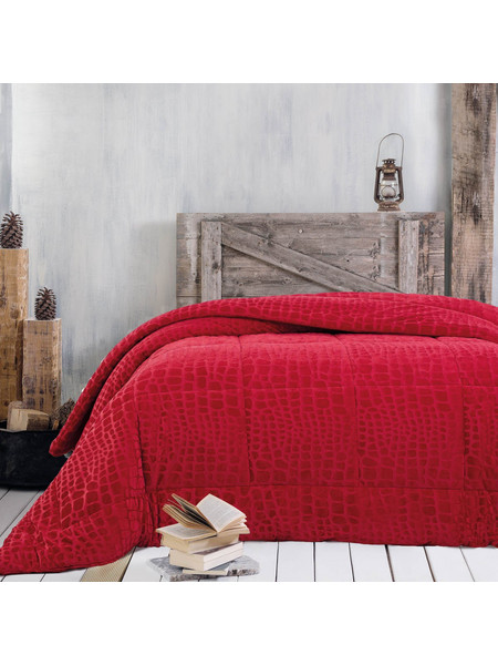 Rythmos Κουβερτοπάπλωμα Υπέρδιπλο 220x240 Croco Red
