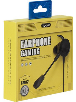 Yookie GM-02 Gaming Headset In Ear Black