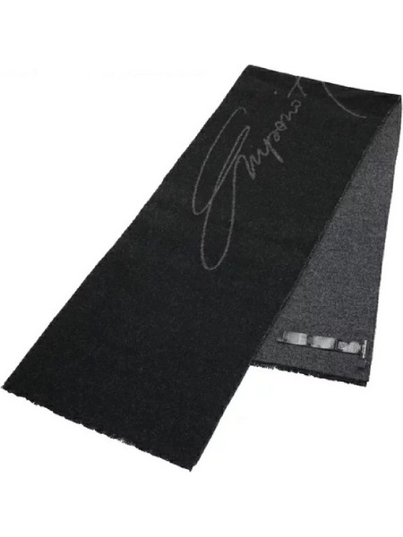 EMPORIO ARMANI WOOL SCARF SIGNATURE BLACK