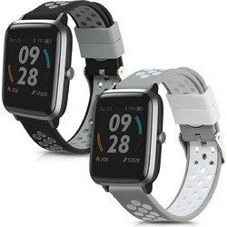 KWmobile Λουράκι Σιλικόνης Black / Grey (Willful Fitnesstracker)