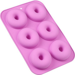 Φόρμα Σιλικόνης για Donut 6 Θέσεων Μωβ 25.5cm