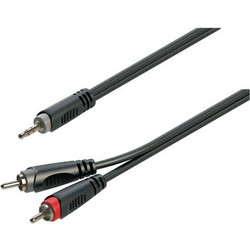 SOUNDSATION SJRR-30BK JACK Mini Stereo - 2 RCA Male 3.00m Καλώδιο αντάπτορας