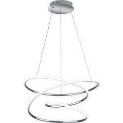 Trio Lighting Bologna RL Κρεμαστό Φωτιστικό Οροφής LED με Φυσικό Λευκό Φως Ασημί R37051106