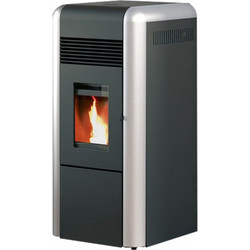 Alfa Plam Dino 27 Silver Σόμπα Pellet Καλοριφέρ Αερόθερμη 27kW