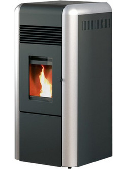 Alfa Plam Dino 27 Silver Σόμπα Pellet Καλοριφέρ Αερόθερμη 27kW