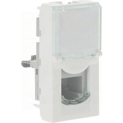 Μηχανισμός πρίζας Legrand Mosaic RJ11 4 επαφών 1 στοιχείου λευκό - 06-01-078730