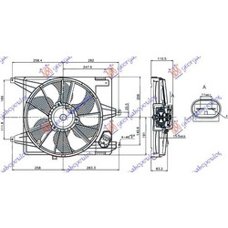 ΒΕΝΤΙΛ.ΨΥΓ.ΚΟΜΠΛΕ 1,4-1,6 ΒΕΝΖ(38cm)ΣΥΡΤ Dacia LOGAN-MCV 05-08/P.UP-VAN 09-12 - 036706460