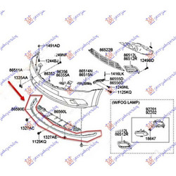 Σποιλερ Προφυλακτηρα Εμπρος (Η) Kia Ceed 3D 07-10 - 039006370