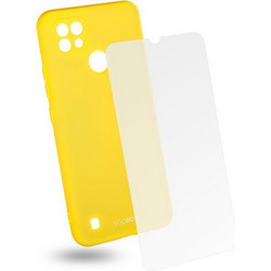 EGOBOO backcover for Realme C21, Lime + Tempered Glass