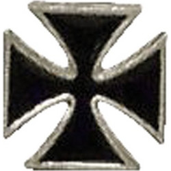 MALTESE CROSS PIN, BLACK