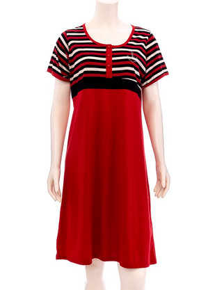 Lydia Creations Καλοκαιρινό Καθημερινό Φόρεμα Κόκκινο 11360