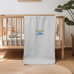 Adam Home Dinosaur Κουβέρτα Κούνιας Πικέ 110x140 Γκρι