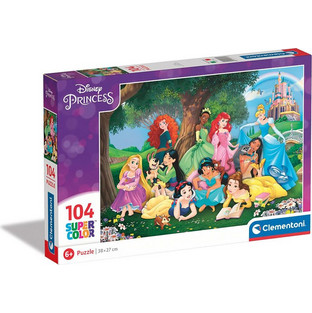 Παιδικό Puzzle Clementoni Super Color Disney Πριγκίπισσες 104 Κομμάτια