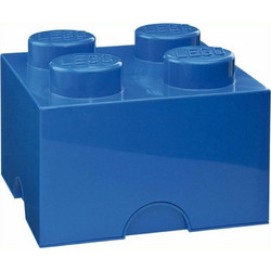 Lego Storage 4-Stud Brick Dark Blue για 6+ Ετών