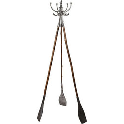 Καλόγερος Κουπιά FLA327 100x100x200cm Silver-Natural Espiel Ξύλο,Αλουμίνιο